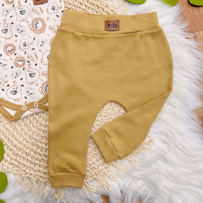 Conj. de Malha 3 peças - Leão Juba Colorida e Safari - Caramelo e Off White